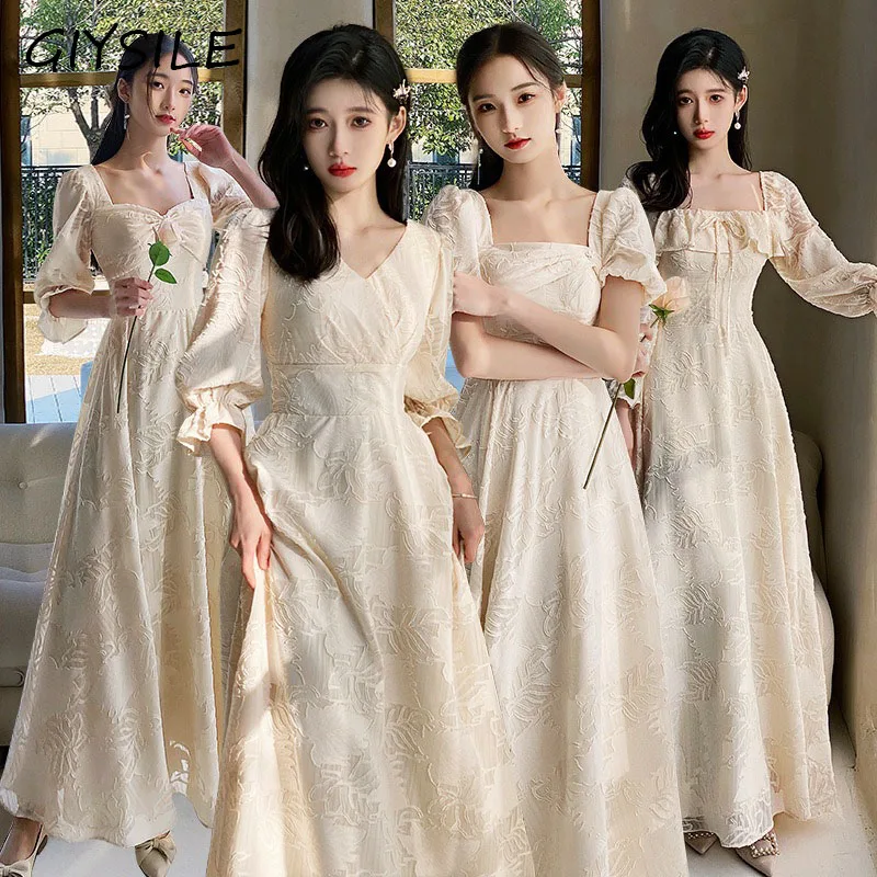 

Elegant Formal Long Party Dress Champagne Bridesmaid Dress Evening Dresses for Women Vestidos De Fiesta Formal Dresses