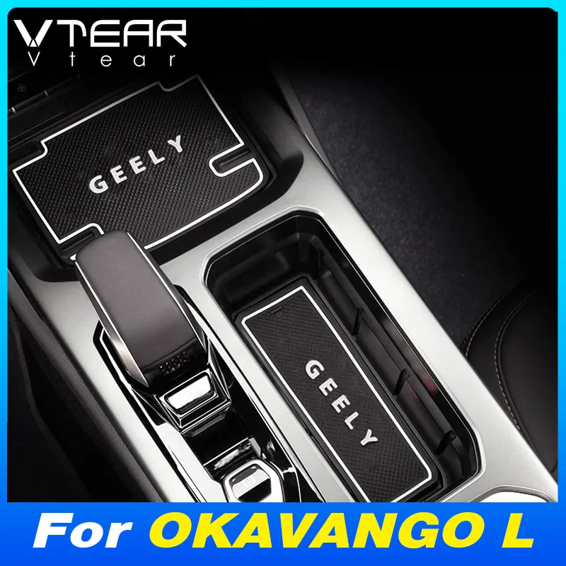 

Vtear Interior Car Cup Coaster Holder Non-Slip Door Groove Pad Mat Gel Bottle Cover Accessories Parts For Geely OKAVANGO L 23-24