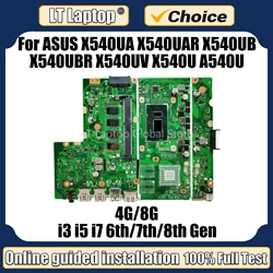 Placa base para ordenador portátil, tarjeta madre para ASUS X540UAR X540UB X540UBR X540UV X540U A540U F540U X500U K540U X543U P540U R540U