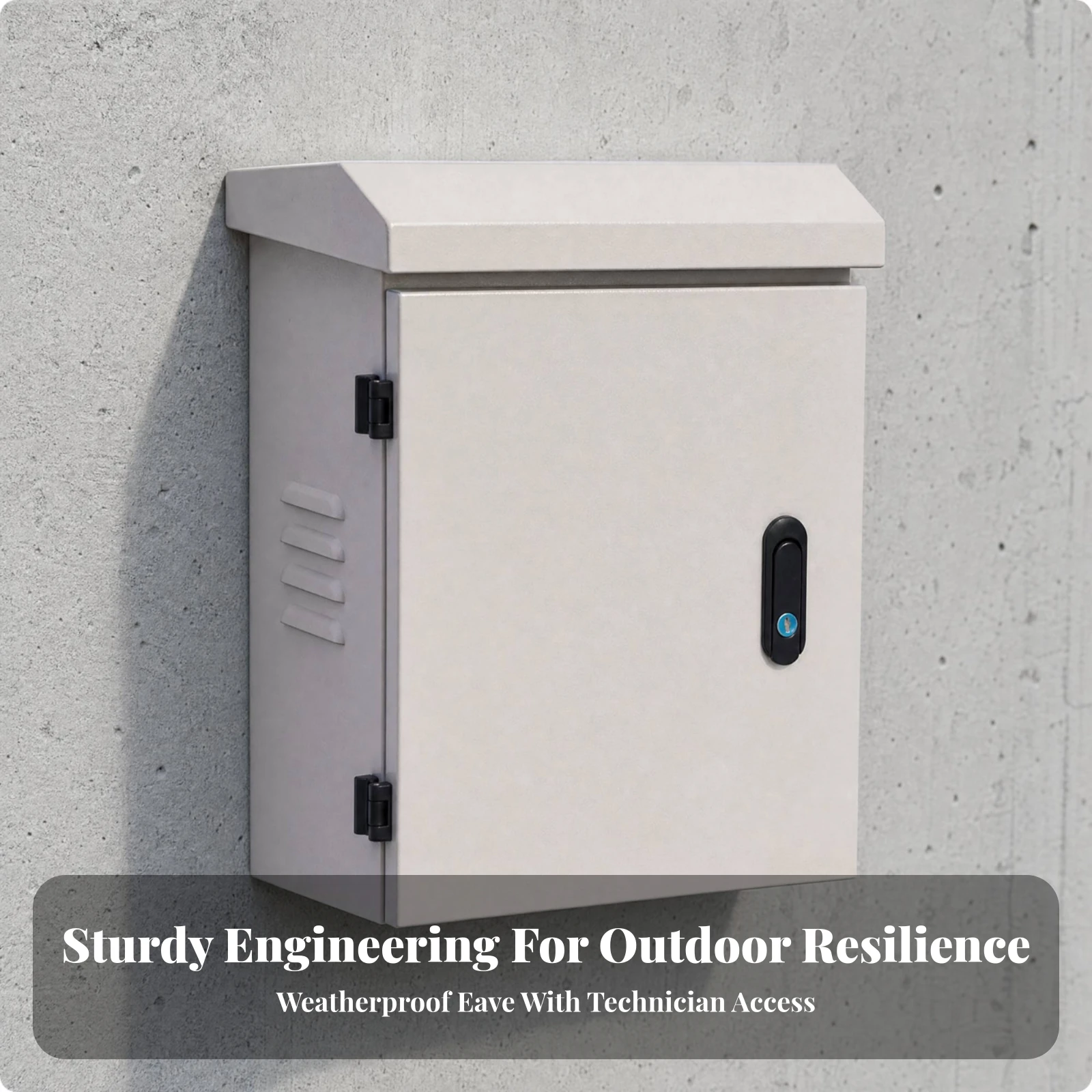 Wall-Mounted Electrical Enclosure Weatherproof Electrical Cabinet with Locking Handle Box Lockable for Electricians view 2