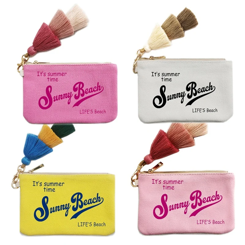 محافظ حروف Canva قابلة للتخصيص للنساء، محفظة قطنية مطبوعة على شكل شخصية، حقيبة شاطئ للسيدات، حقيبة مصممة للحفلات