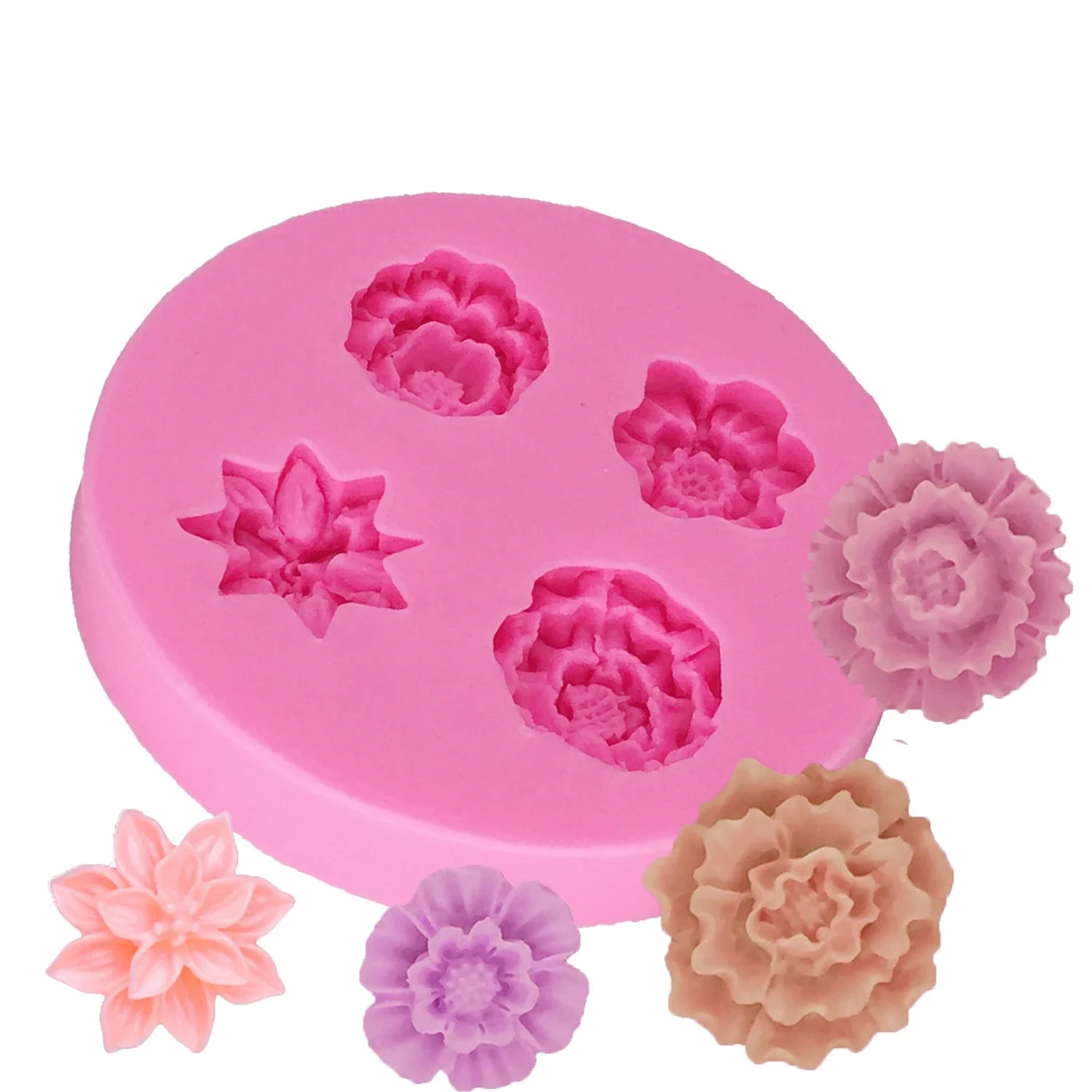

Flower Silicone Mold Fondant Cake Decorating Tools Cupcake Jelly Candy Chocolate Decoration Baking
