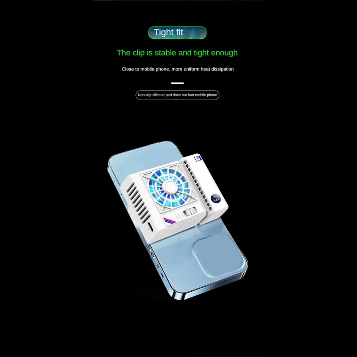 *ONE DAY S5 Digital Display RGB Light Mobile Phone Cooler Cooling Fan Radiator for PUBG CellPhone Cooler System Cool Heat Sink