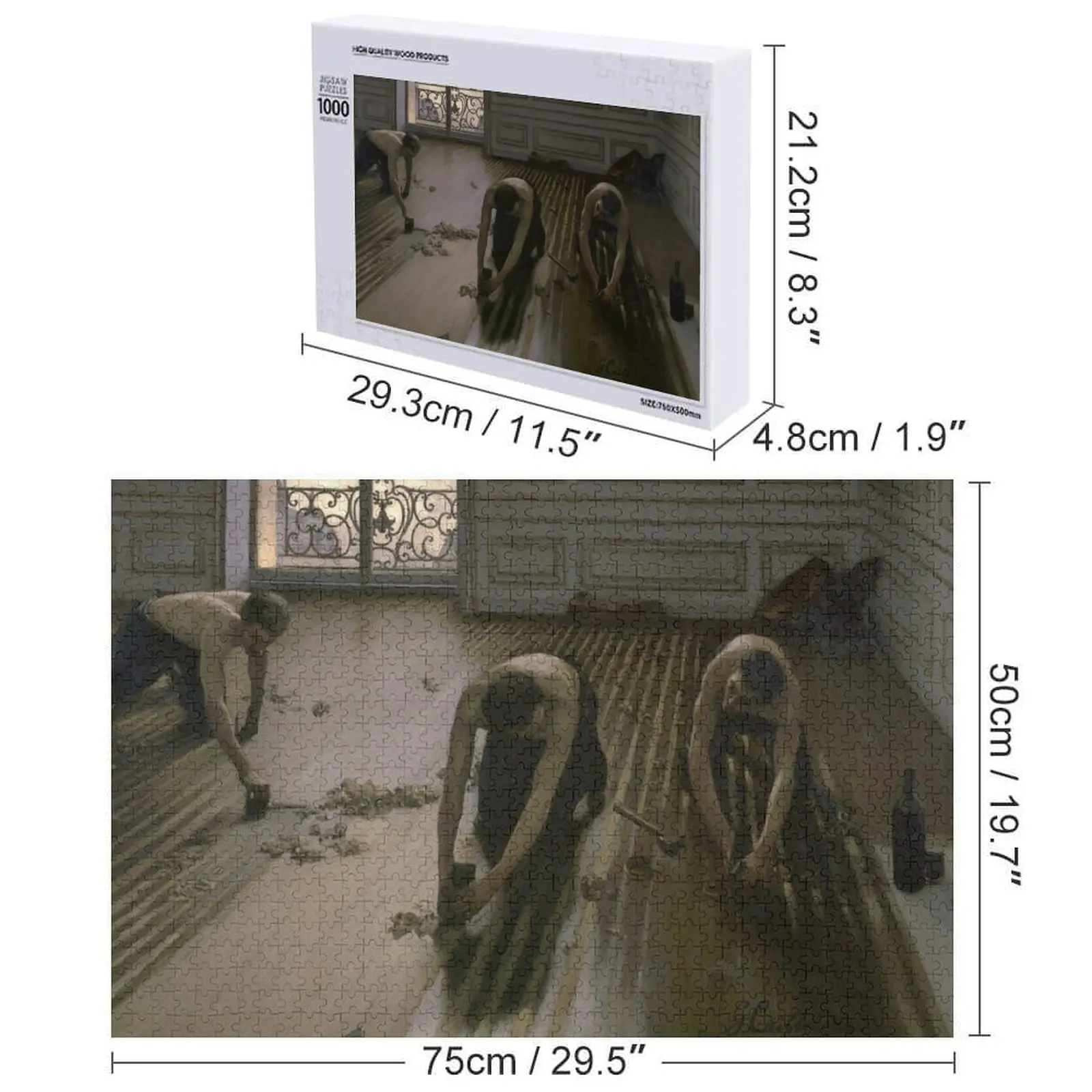 كاشطات الأرضية (Les raboteurs de parquet) - Caillebotte بازل قطع صورة مخصصة للأطفال لعبة ألغاز للأطفال #6