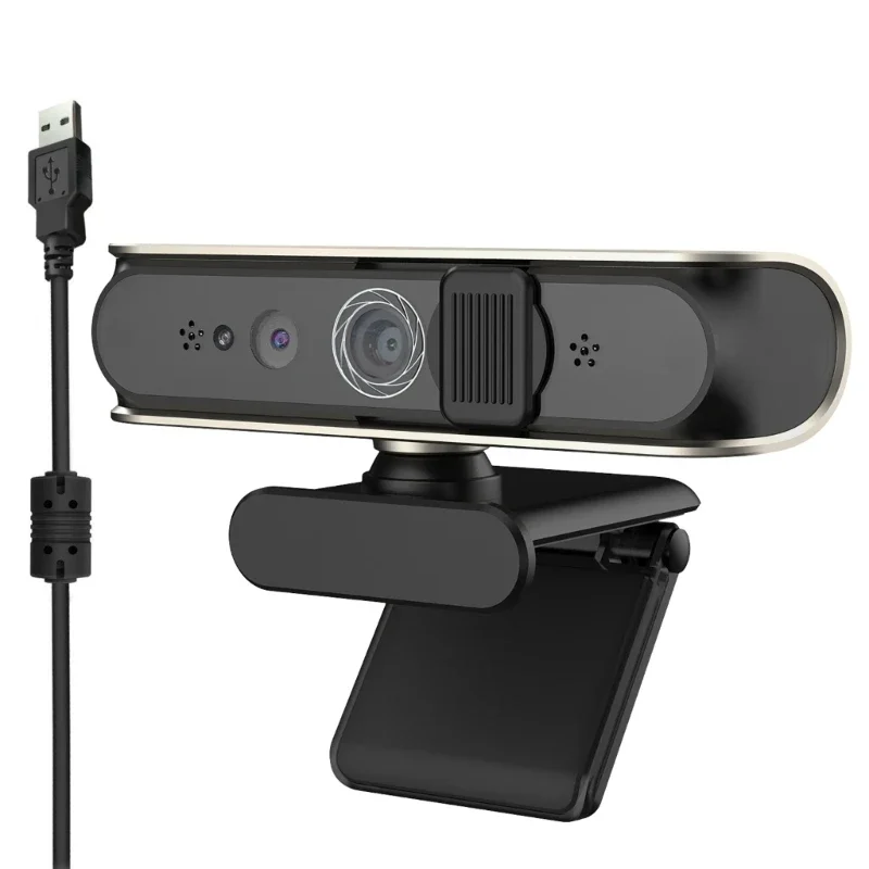 USB Cord WindowsHello Camera with 1080P 2 Lens,  Technology for Secure Login