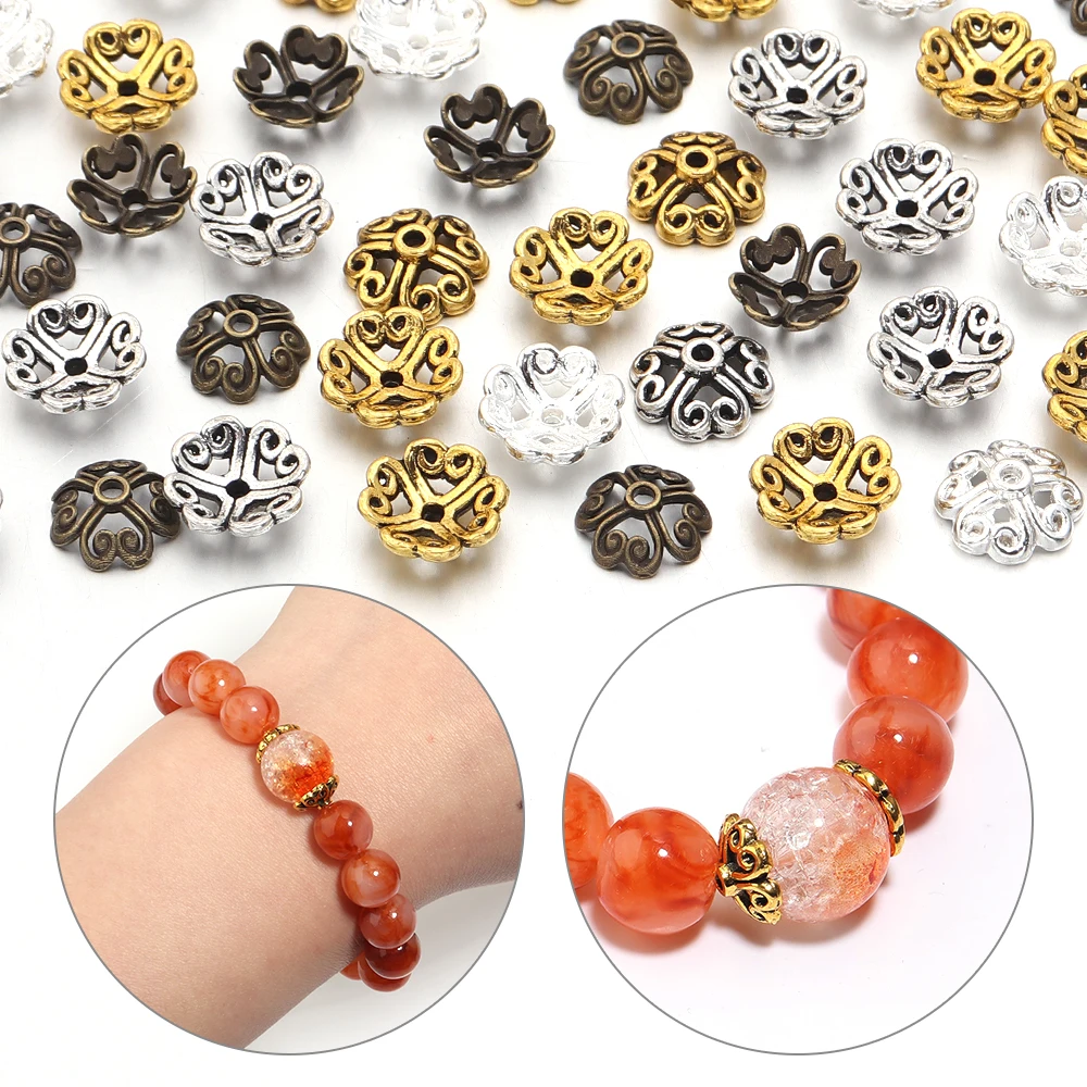 100 Stück 8mm Legierung Hohl-B – Bead Cap Flower Bewertung und Preis