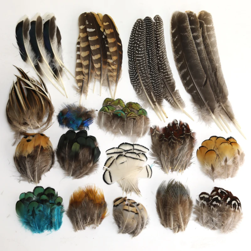 Natural Chicken Duck Pheasant Feather Small Dream Catcher Peacock Feathers Diy Carnival Handicraft Accessories Decor Decoration