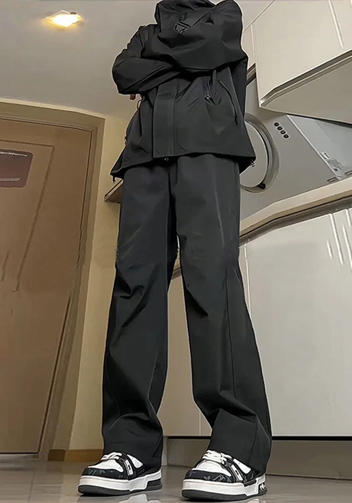 

Bla American Sle Soft Fce Lined Men's Jeans High Waist Long Straight Leg Jeans Winter Wear Youth Faion High Street Vibe