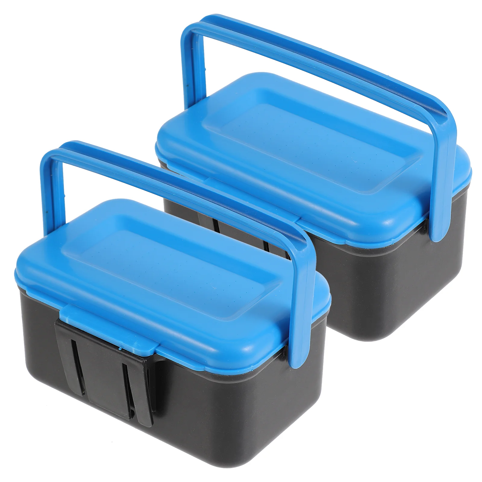

2 Pcs Red Worm Box Bait Supply Fishing Accessories Multifunction Plastic Breathable Storage ganizer Portable Tackle