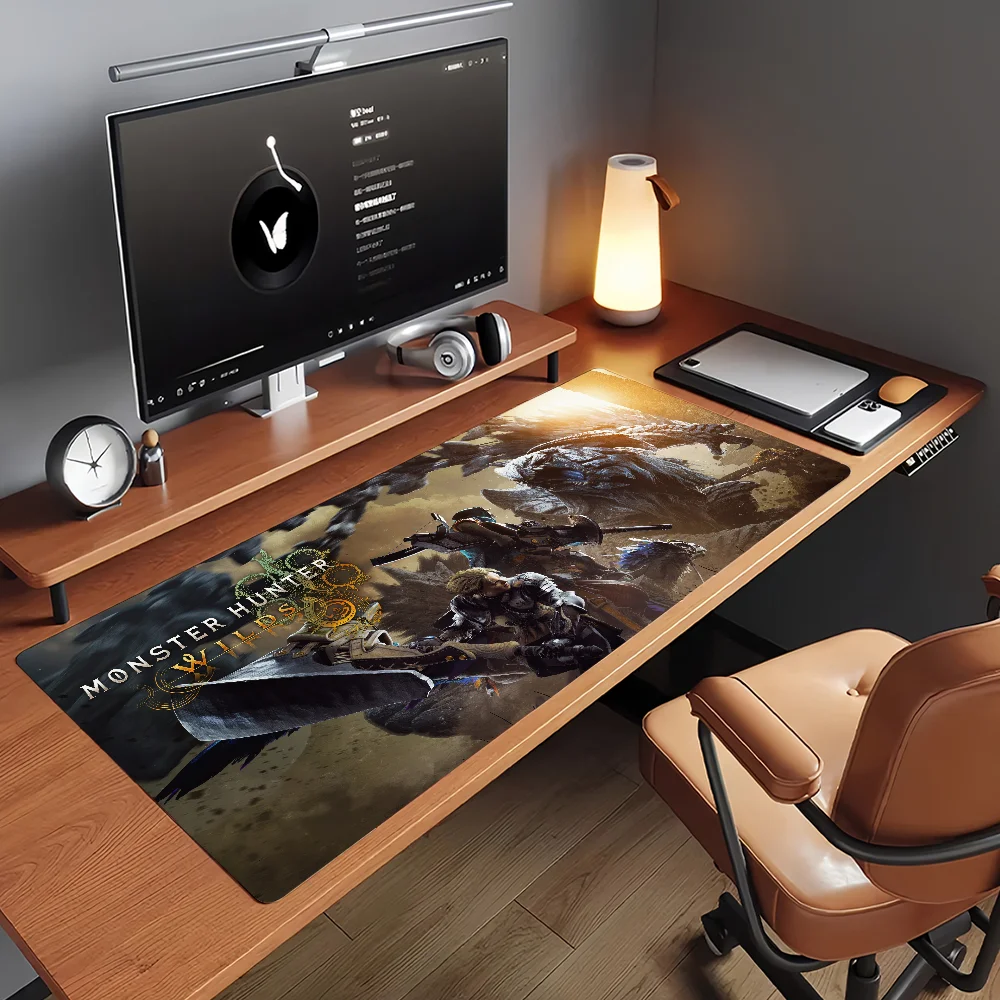 Game Monster Hunter W-Wilds Mouse Pad Non-slip Rubber Gamer Balance Computer Mat Decoracion Deskmat Laptop Office Large