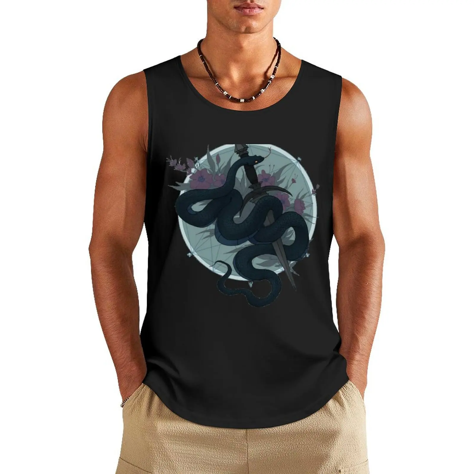 

Original qotsa snake - queens Of The Stone Age Tank Top Vest for boy sexy clothes men