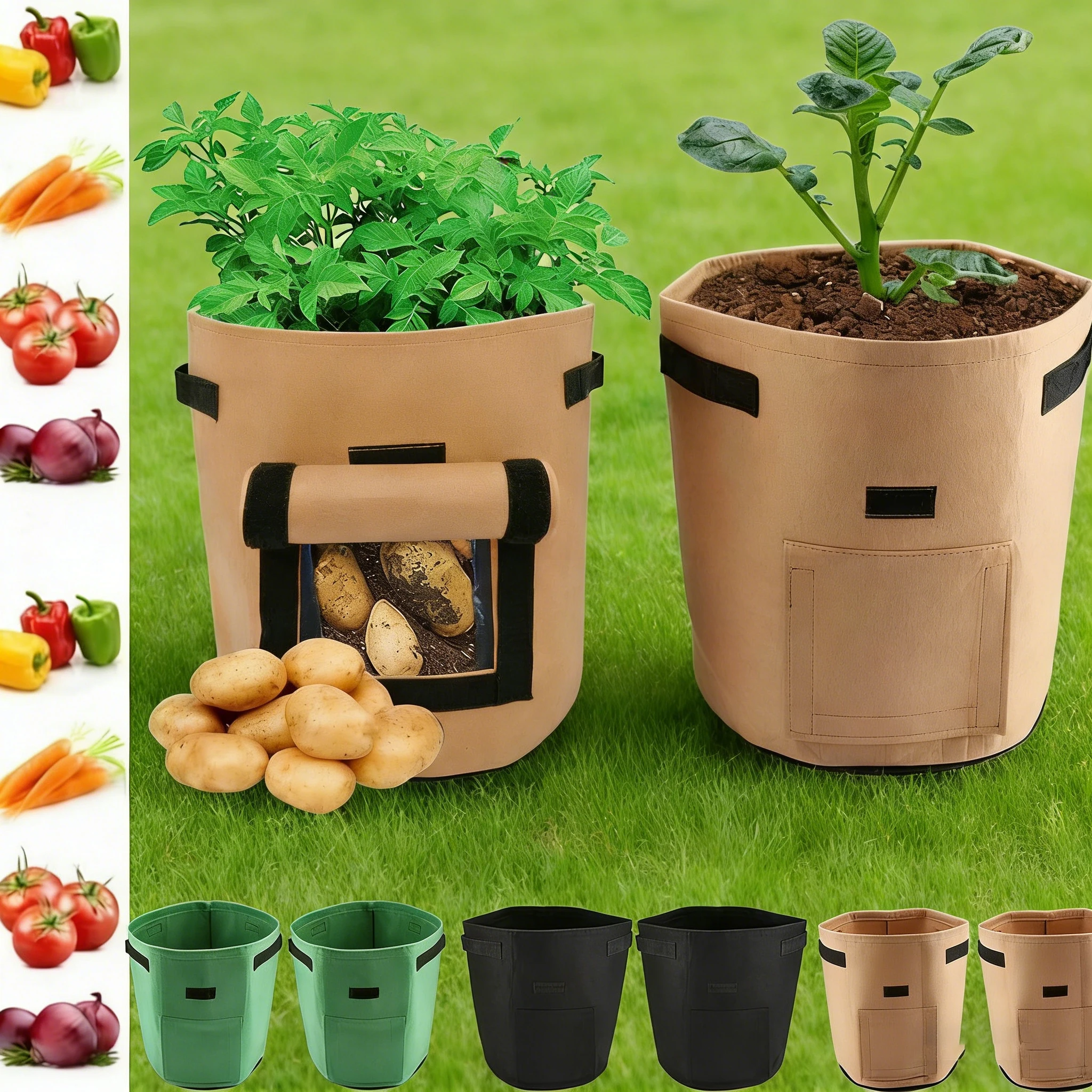 Worek do Uprawy Warzyw 5/10 Galonów - Oddychający Materiał