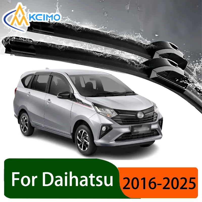 

Silent Black Front Rear Wiper Blades Set for Daihatsu Sigra B400 2016-2025 Auto Windscreen Windshield Window Wiper Accessories