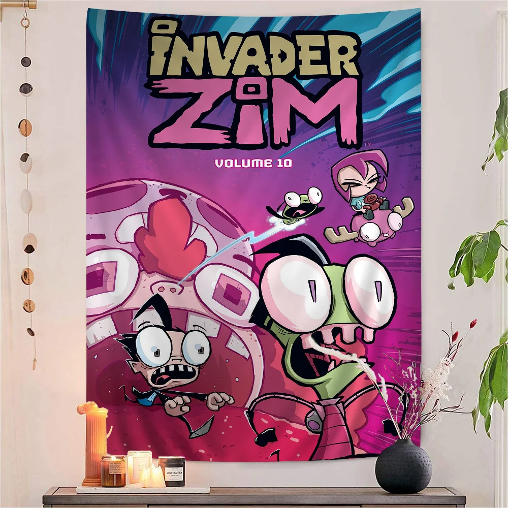 

Cartoon Invader Zim Movie Hanging Bohemian Tapestry Bohemian Wall Tapestries Mandala Cheap Hippie Wall Hanging