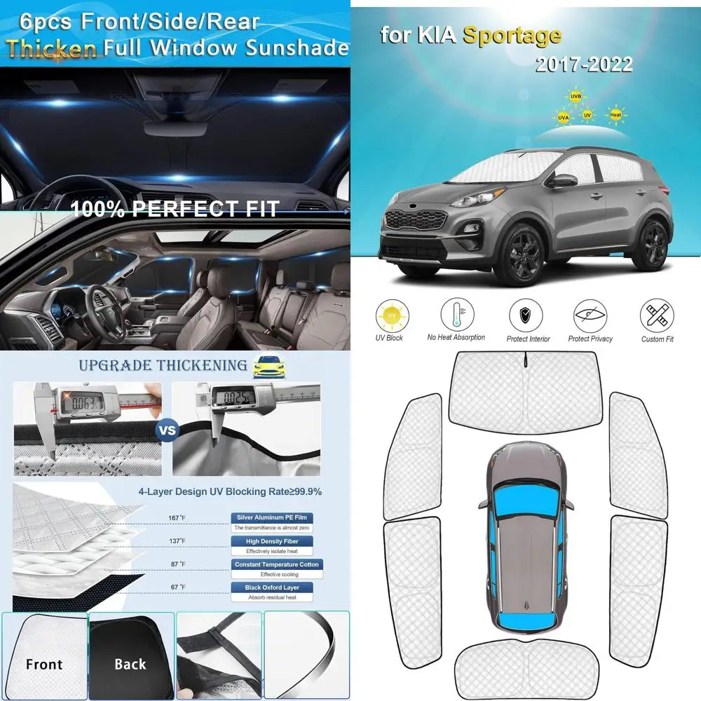 

Индивидуальный тонинг окон автомобиля для Kia Sportage 2017-2022, конфиденциальные чехлы, УФ-блок, затемнение для кемпинга на открытом воздухе