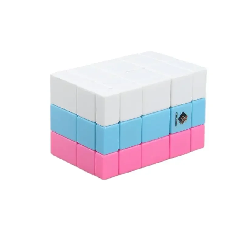 Cubetwist Conjoined Tricolor 3X3X5 Spiegel Magic Kubus Bump Snelheid Puzzel 335 Kubus Educatief Speelgoed Voor Kinderen Met Beugel