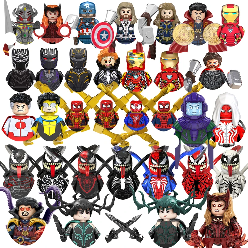 

Marvel Legends Человек-паук Железный человек кирпичи TV1001-1069 строительные блоки мини-фигурки кирпичи развивающие игрушки «сделай сам» подарки