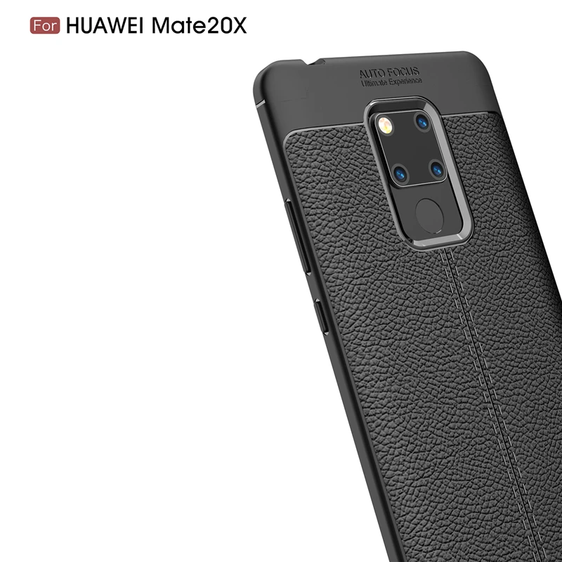 For Cover Huawei Mate 20 X Case Silicone TPU Cover For Huawei Mate 20 X Funda Lichee Hybrid Cases For Huawei Mate 20X Phone Case