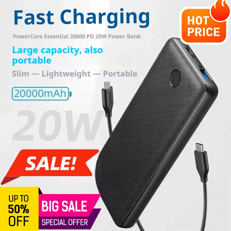 

20000mAh large capacity power bank 20W PD fast charging mobile power bank