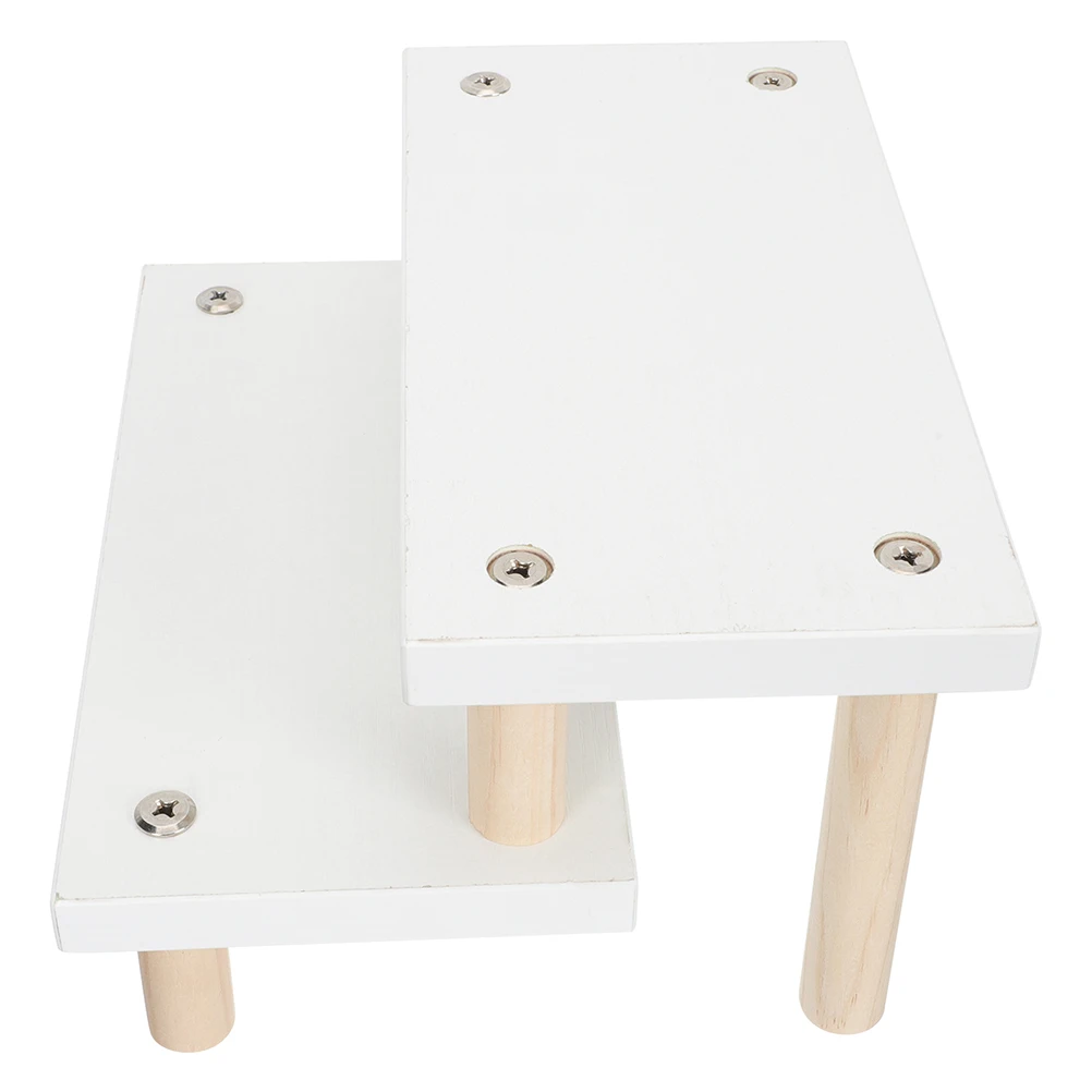 

1pc Desktop Ornament Rack Figurine Stand Hand Craft Display Small Stair Shelves Counter Showcase Storage Step Type