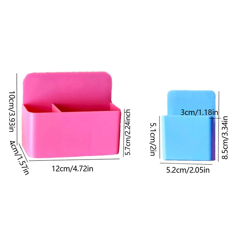 Candy Color Magnetic Storage Box Plastic Whiteboard Marker Pen Holder Refrigerator Container Home Office Organizer School items