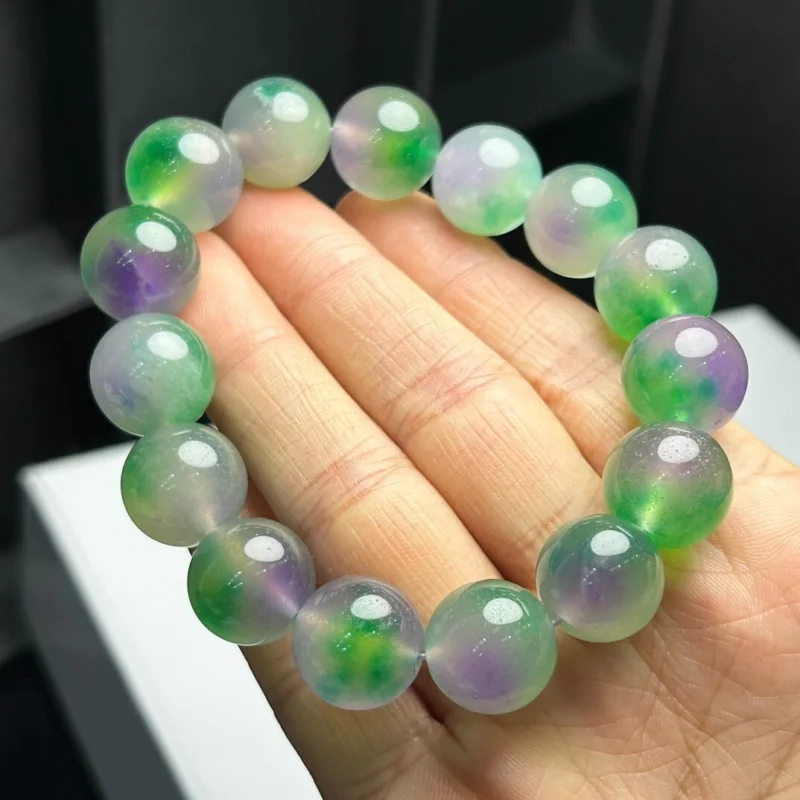 

Certified Natural Ice purple Burmese Beads Jade jadeite Bracelets Bangle 14MM