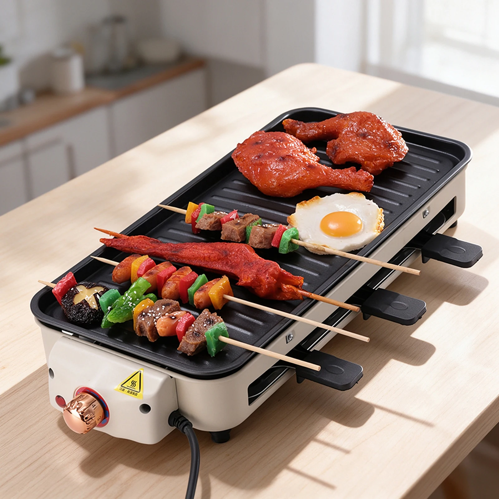 Non-Stick Electric Grills With Temperature Control Multi-Functional Korean BBQ For Home Detachable Parts Indoor Cooking Party