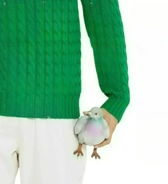 Pigeon Clutch Bag Creative Fun Casual Versatile Bag Home Decoration Ornaments Resin Material