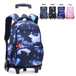 School backpack bag with wheels Back To School Rolling Bags Student wheeled Backpack for Boy Girls Children School Trolley Bag