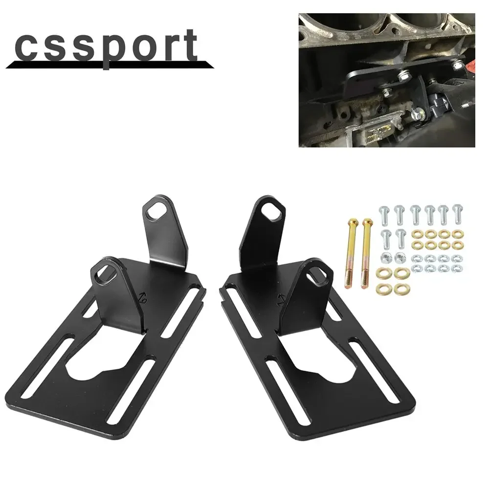 

Conversion Engine Motor Mount Adapter Plate For Chevrolet GMC Truck 2WD 1/2 & 3/4 Ton LS1 Swap 88-98 LS2 LS6 LSX LQ4 LQ9 Black