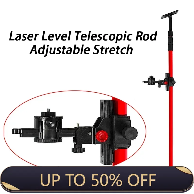 3M Laser Level Rod Telescopic Line Leveler Adjustable Laser Level Pole Lifting Stretch Extend Holder Bracket Construction Tools