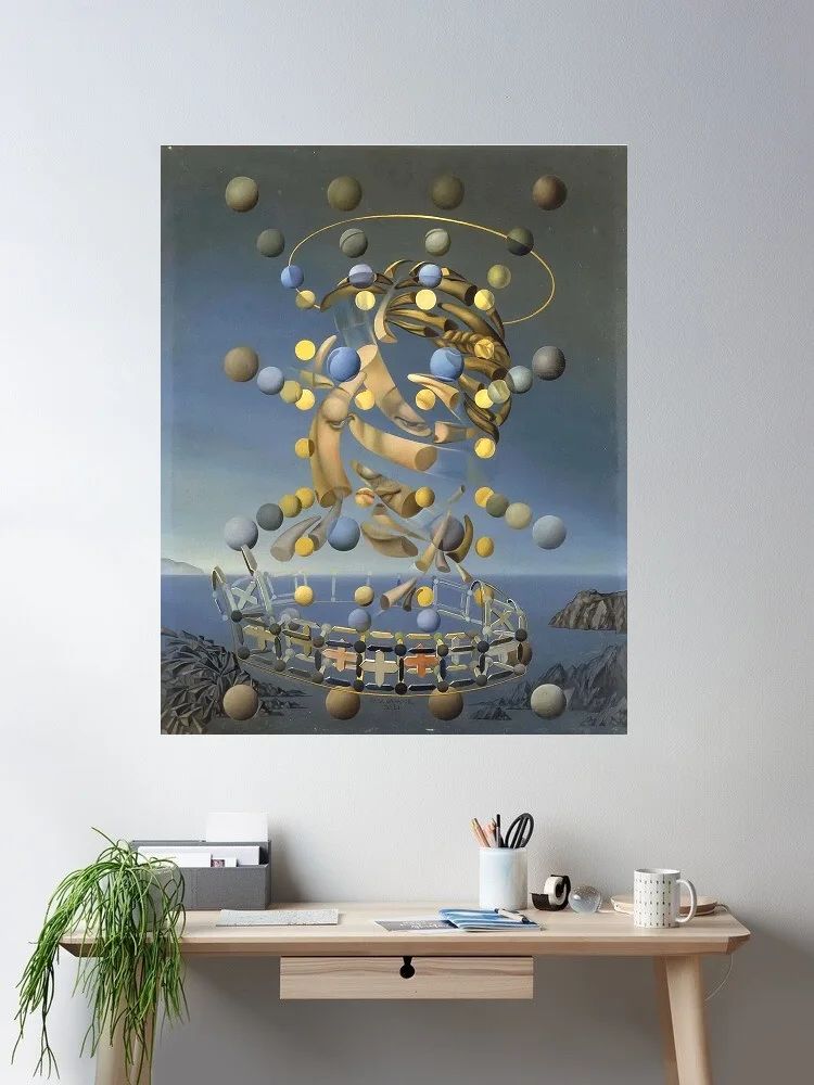 The maximum speed of Raphael's Madonna Salvador Dali Painting , Art Print Canvas Poster, Living Room Decor, Home Wall Picture
