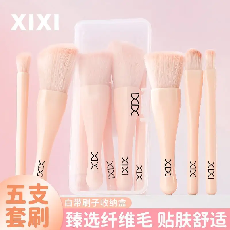 XIXI Make-upborstelset met hoog uiterlijk Mini draagbaar zacht haar Blush Oogschaduw Contour Refresh voor handmake-upartiesten