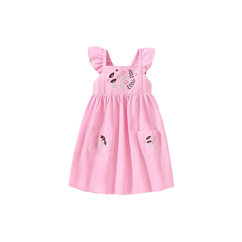 

Girls' Dress Summer New Princess Dress Cute Embroidered Sleeveless Girls' Dress