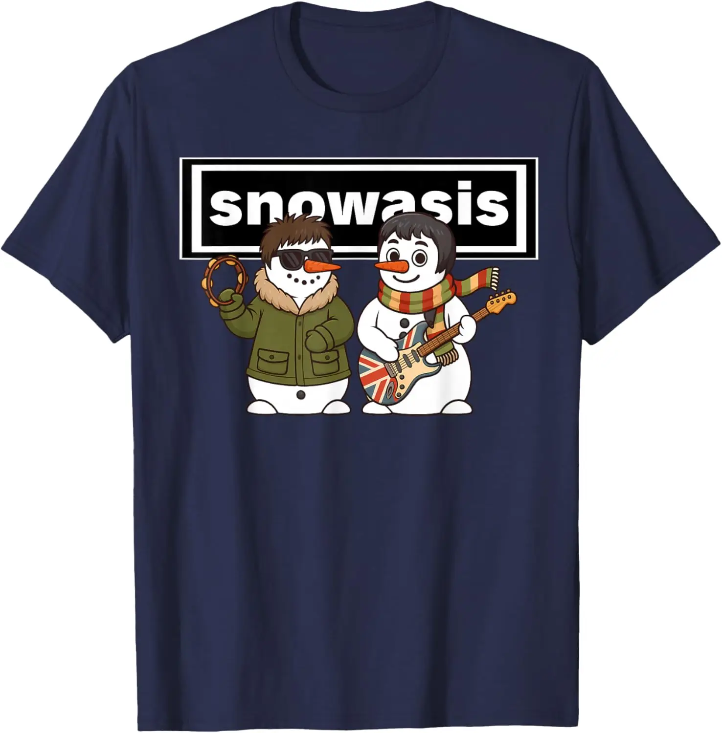 Snowasis Christmas Jumper Funny Festive for Music Britpop Street Fashion T-Shirt High Quality Cotton Printed T-shirt Tops