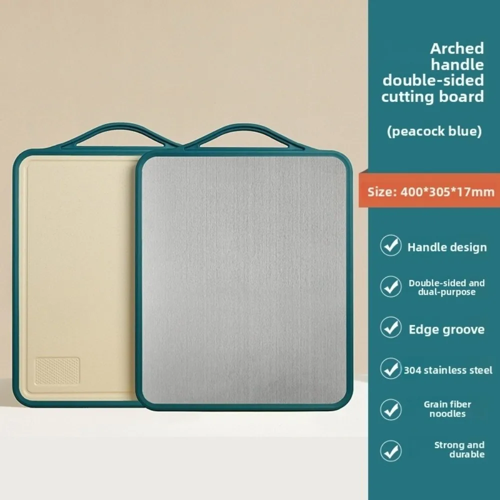 

Thickened Stainless Steel Cutting Board Mold Resistant‌ Non Slip Double-Sided Chopping Board Antibacterial Cut Vegetables Board