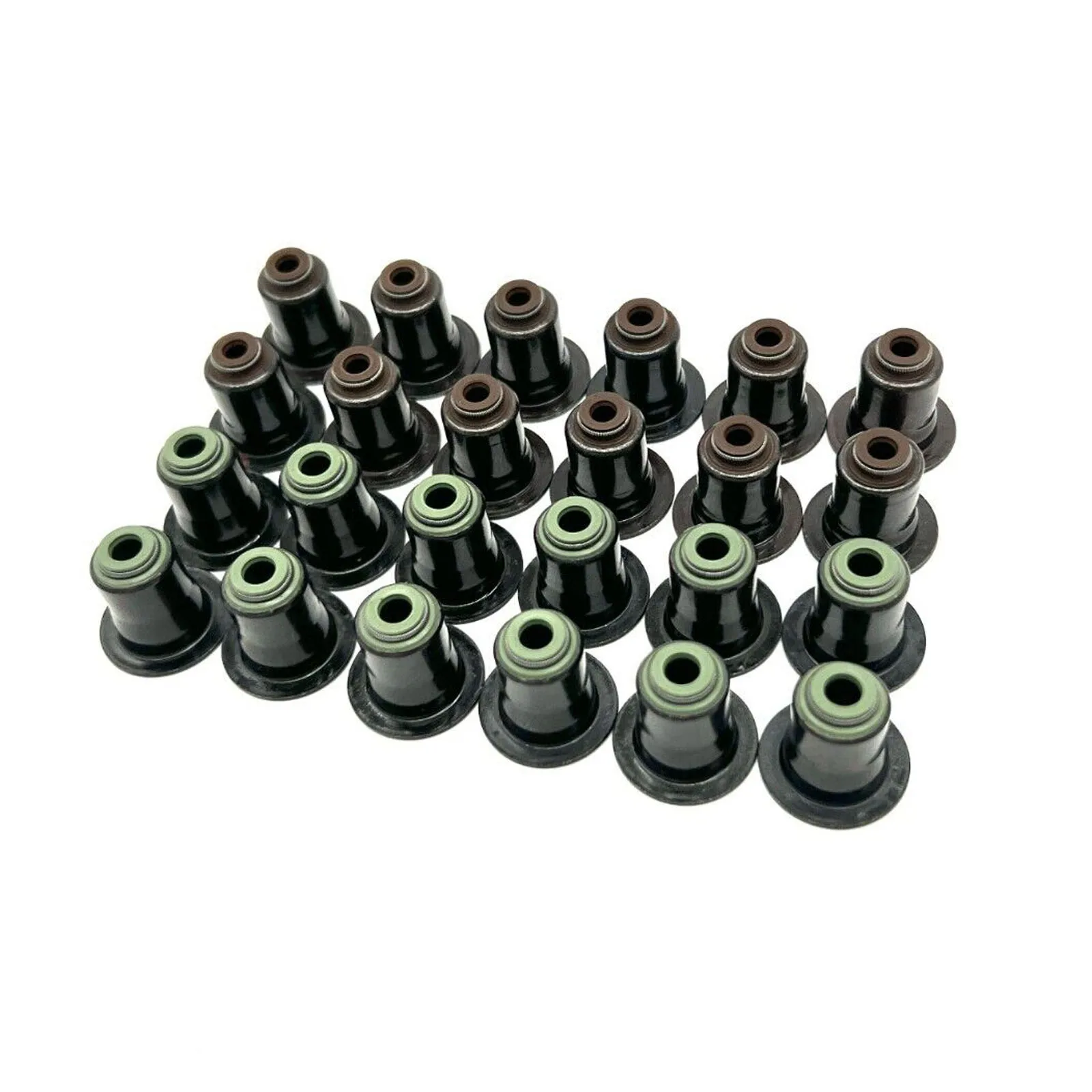 Engine 24 Valve Stem Oil Seals sets fit 3.0 L N51 N52 N54 N55 B48 L6 Gas DOHC Turbocharged for BMW 28i 35i 40i 640i xDrive 3.0L