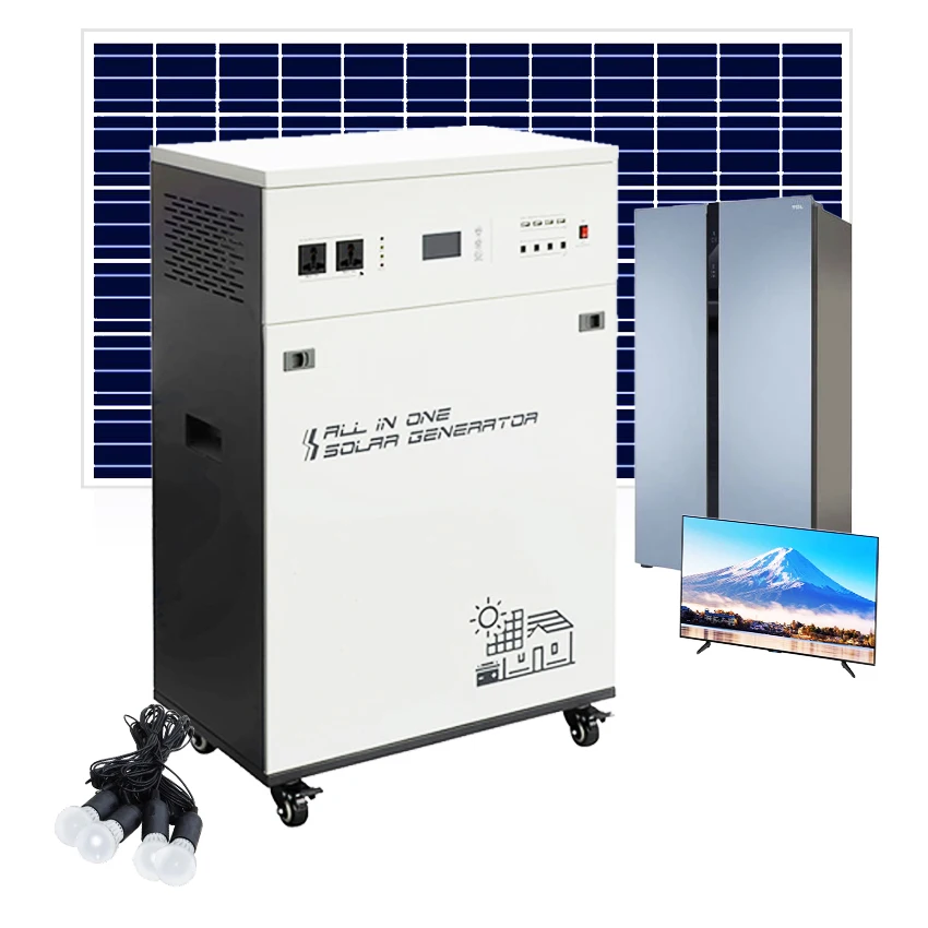Solar Power System 24v 220v dc to AC Complete 2kW Portable 3kW Home Solar Generator System