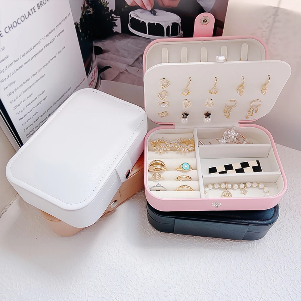 Koreanische Version Einfache Ins Stil Tragbare Schmuck Lagerung Box 2023 Neue High-end-Exquisite Große Kapazität Reise Schmuck Tasche – Detail 9