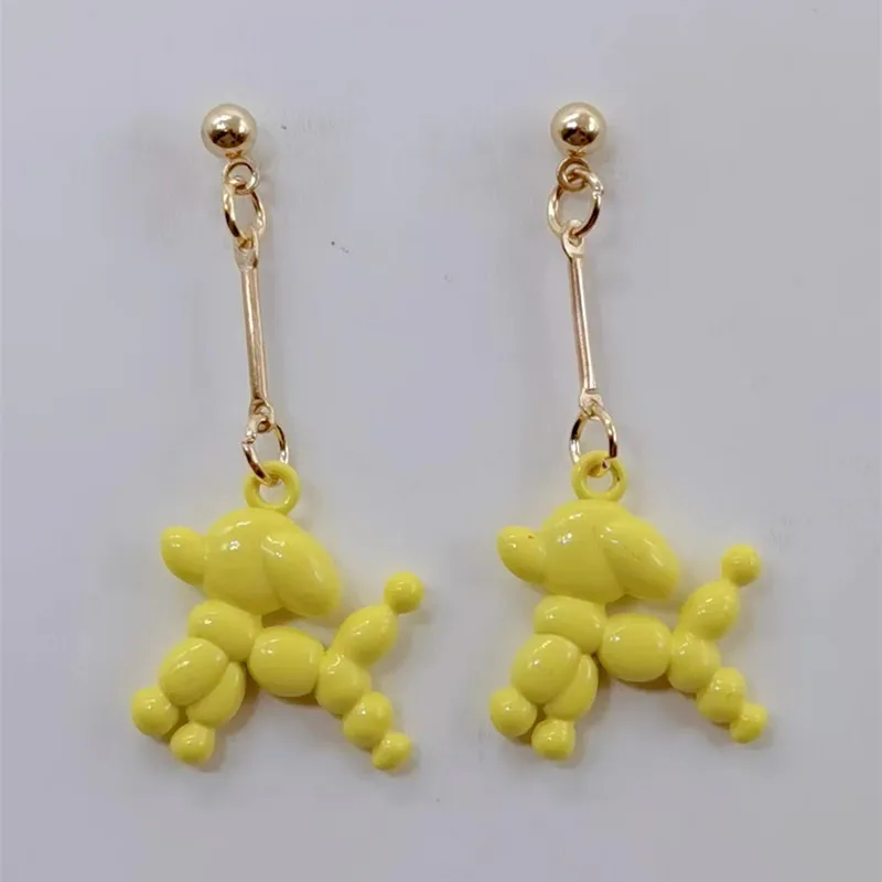 Cute Cartoon Balloon Pet Dog Earrings VIP Dog Animal Balloon Dog Earrings Ladies and Girls Jewelry