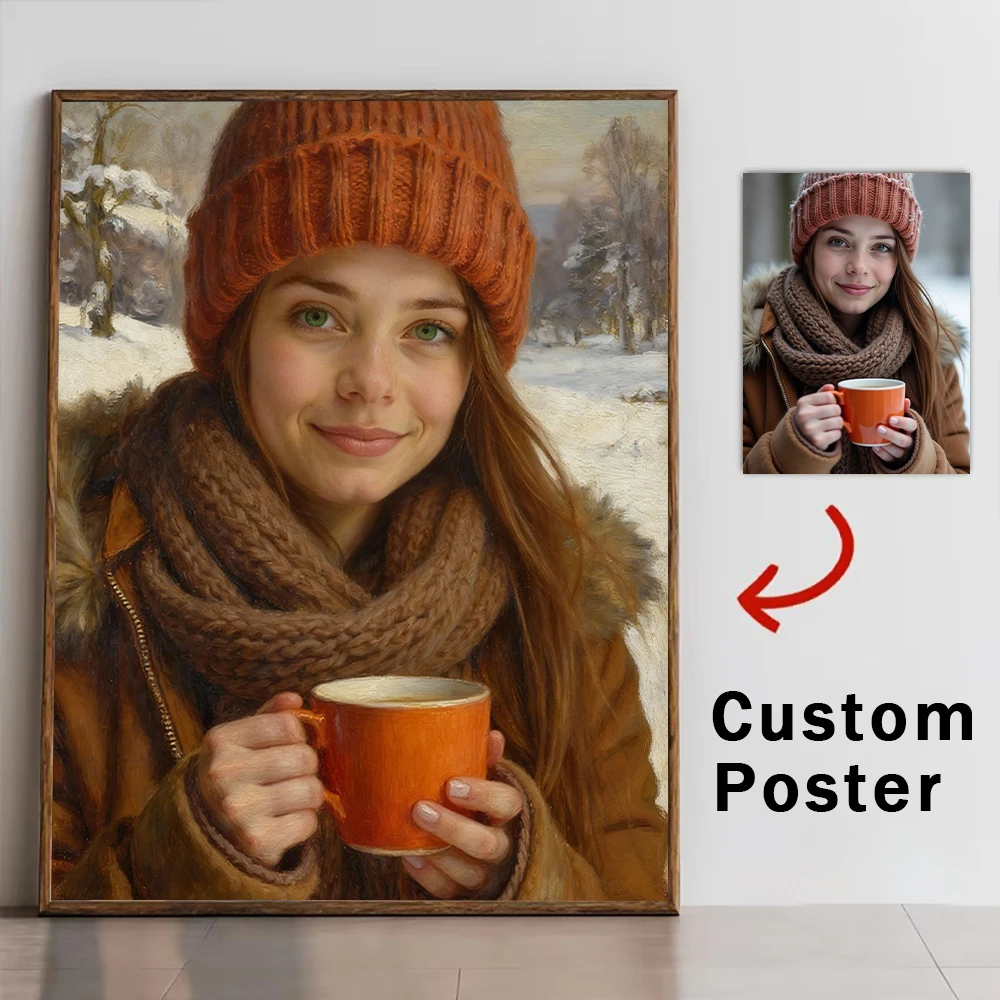 تخصيص الصور الخاصة بك الكلاسيكية النفط اللوحة قماش طباعة زوجين فيلم الزفاف الأسرة الحيوانات الأليفة المشارك لغرفة المعيشة ديكور المنزل