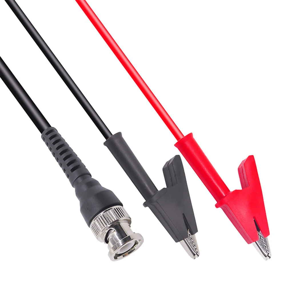 BNC Male Cable BNC Crocodile Clip Cable Testing Setup 500V Voltage 5A Rated Current PVC Coaxial Cable For Oscilloscope