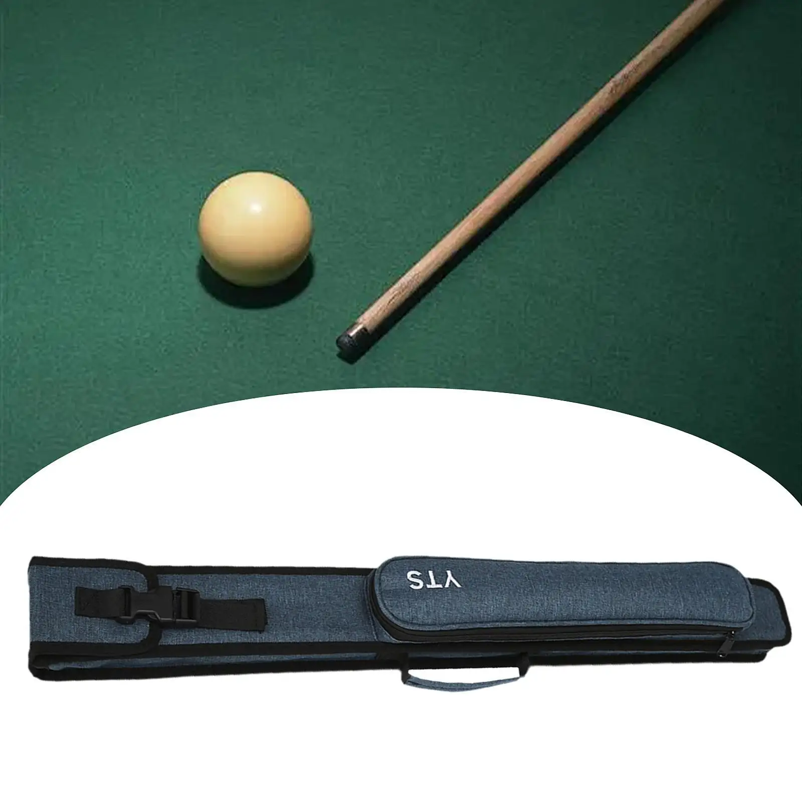 

Durable Oxford Billiard Cue Bag with Adjustable Strap Two Pocket Holder for Professional Pool Cue Training Travel