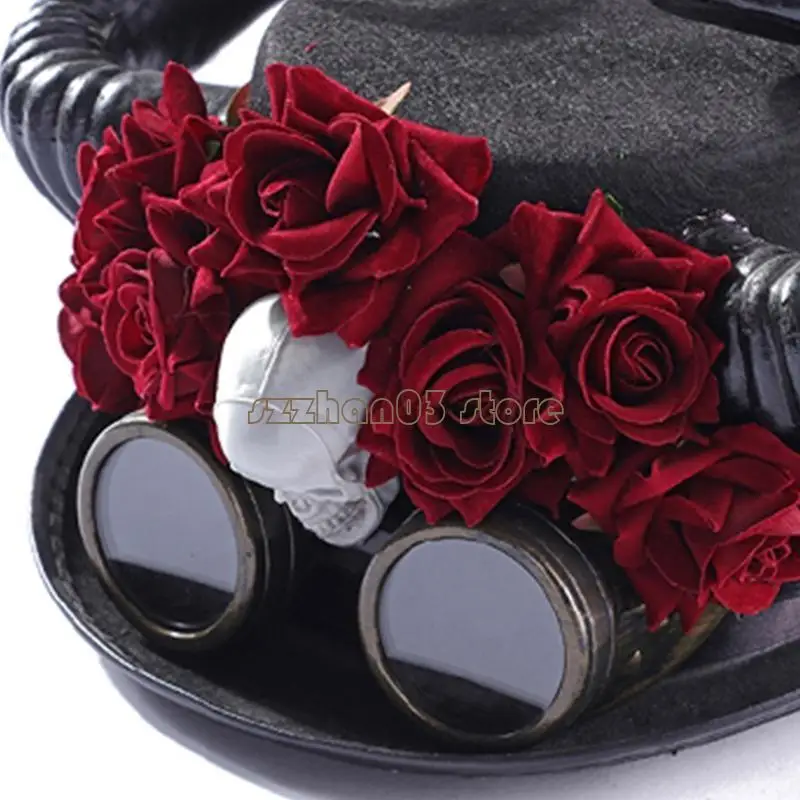 367C القوطية الرامي أفضل قبعة هالوين Steampunk أفضل قبعة الرجال مع نظارات مثلي الجنس الجاز قبعة #2