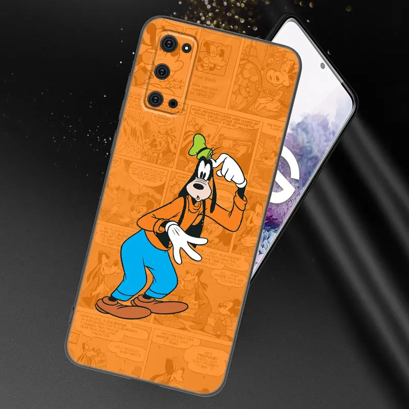 Simpatica custodia per telefono Goofy Pluto divertente per Samsung Galaxy S23 S21 S20 FE S24 S22 Ultra S10E S10 S9 S8 Plus Cover in Silicone nero