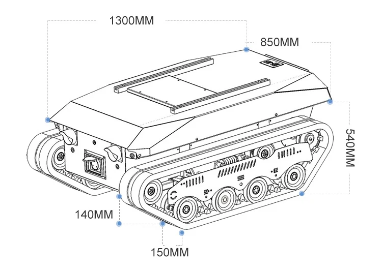 Chassi de Caminhão Dumper com - Tracked Robot Chassis avaliação e preço