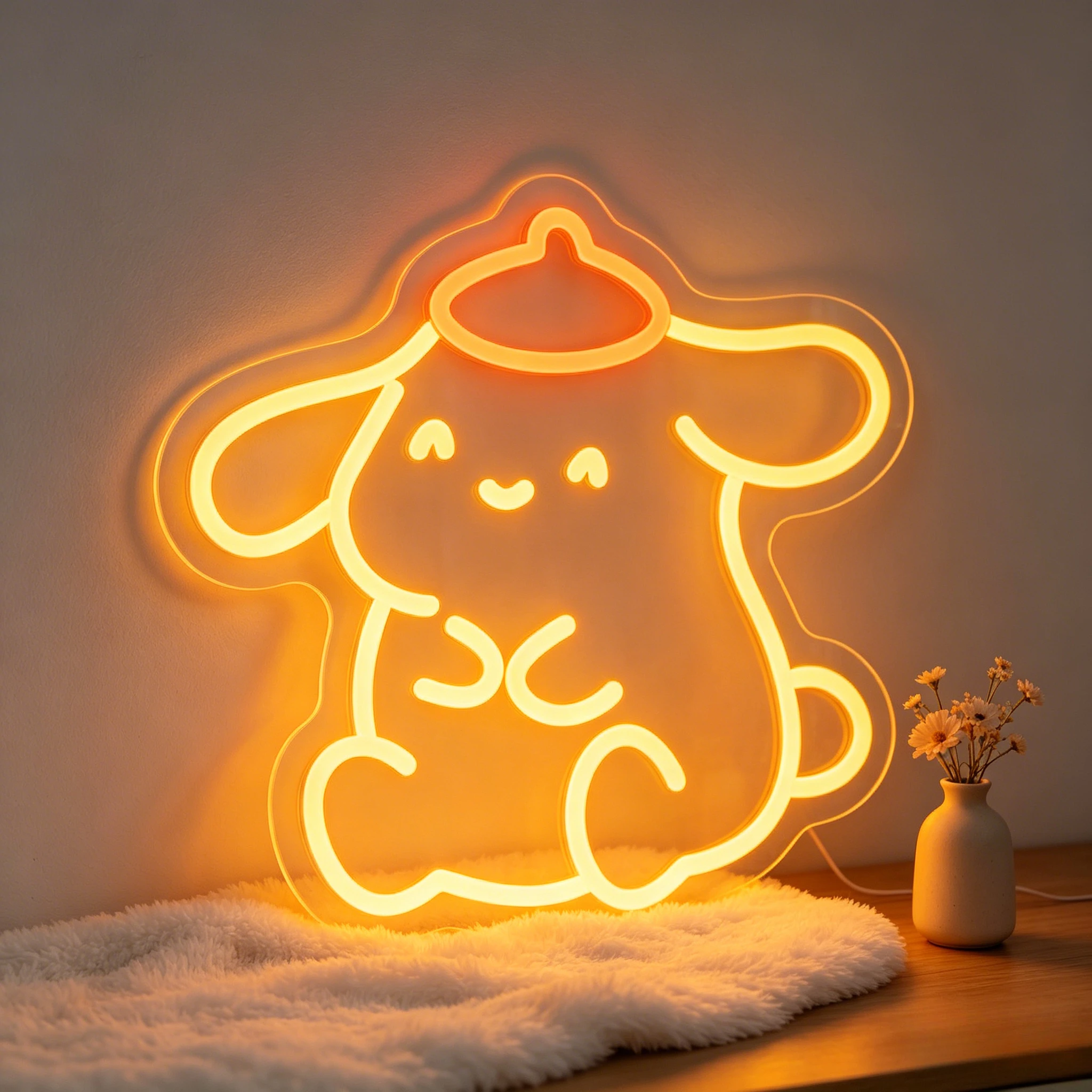 

Pom Pom LED Neon Sign Dimmable Business USB Hanging Neon Light for Dessert Shop Cafe Kids Party Bedroom Anime Themed Room Decor
