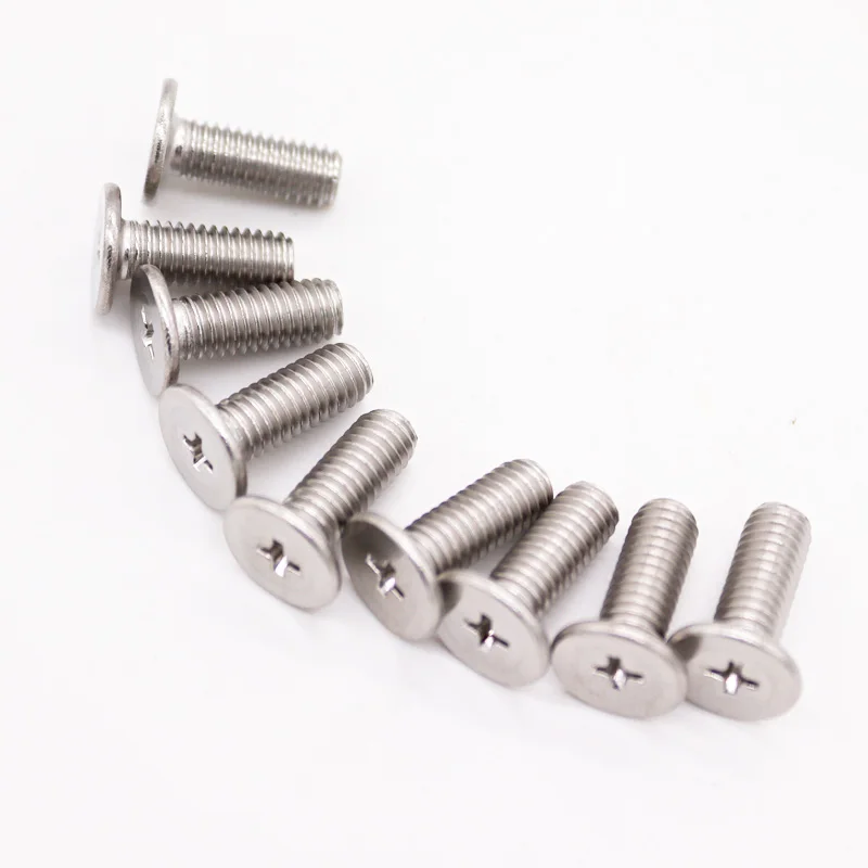 CM M1.4 M1.6 M2 M2.5 M3 M4 M5 M6 M8 A2-70 304 Stainless Steel Cross Phillips Ultra Thin Super Low Flat Wafer Head Bolt Screw