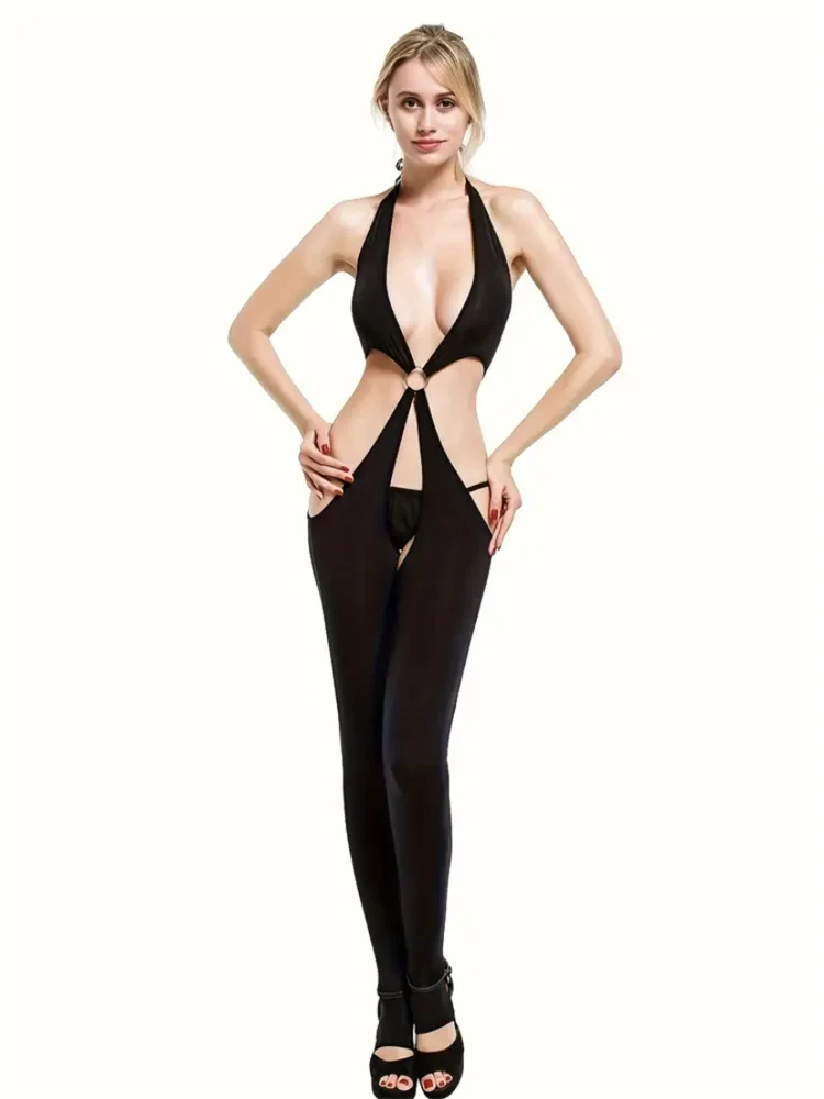 Women Sexy Lingerie Costumes Underwear Body Stocking Porn Catsuit  Lenceria Mujer Crotchless Catsuit Lace Bodysuit Lingerie BDSM