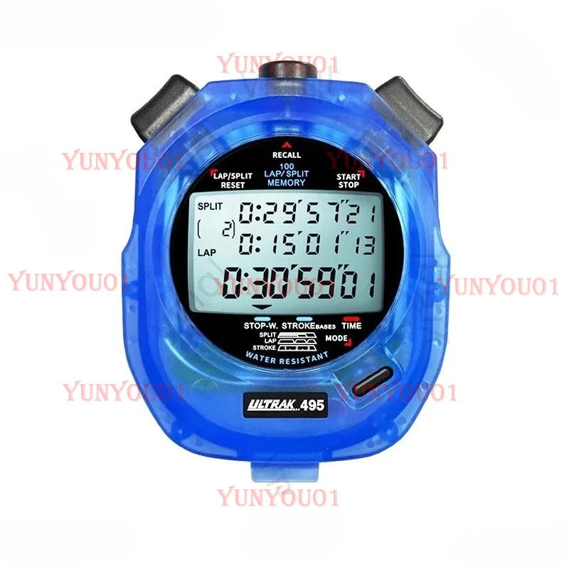 DT495 three-row 100-lane memory stopwatch competition special coach referee track and field training